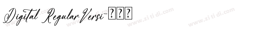 Digital RegularVersi字体转换